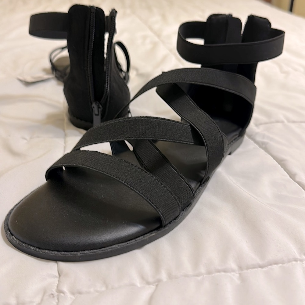 Torrid Black Gladiator Sandals Size 9 New With Tags On
